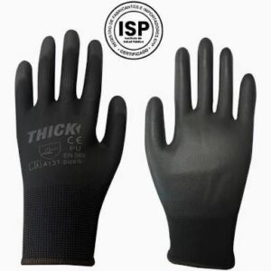 Guante Palma Pu Negro Thick
