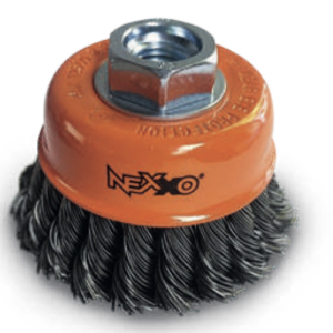 Grata Copa Cónica Trenzada de Acero Carbono 3”